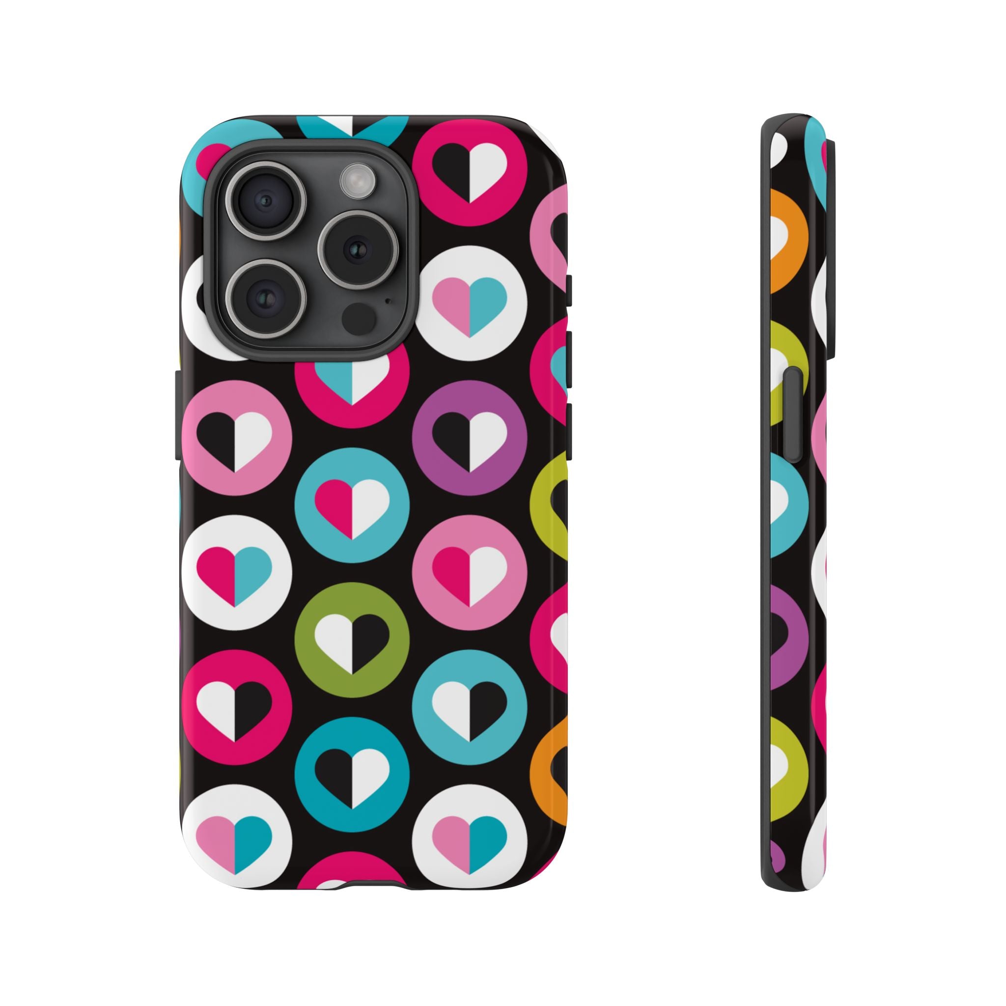 Colourful Hearts Tough iPhone Case - MVB STUDIO STORE