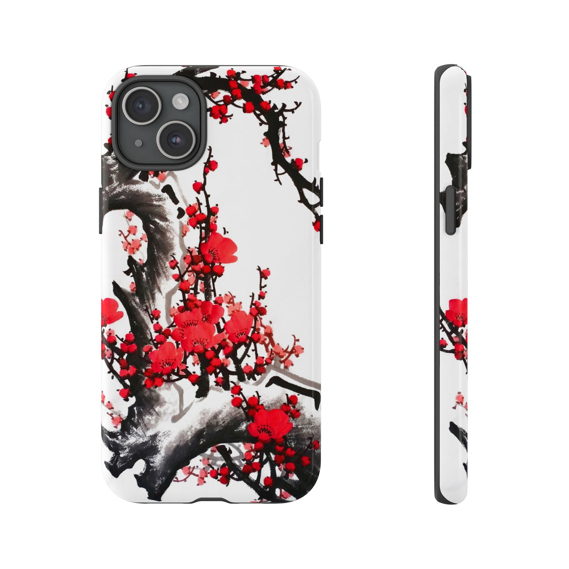 Plum Blossom Ink Tough iPhone Case - MVB STUDIO STORE