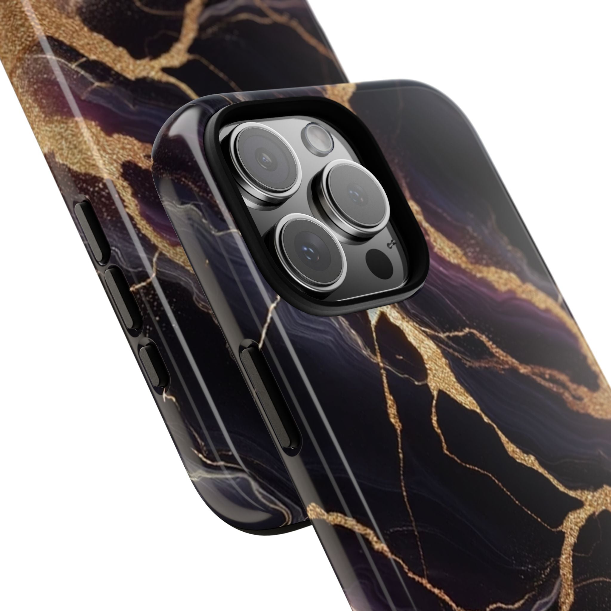 Purple & Gold Marble Tough iPhone Case - MVB STUDIO STORE