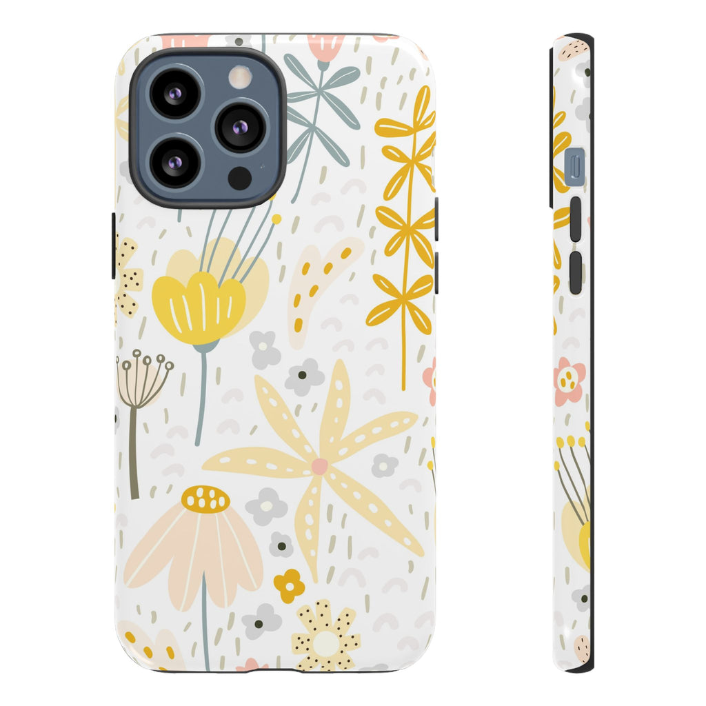 Yellow Wild Flowers Tough iPhone Case - MVB STUDIO STORE