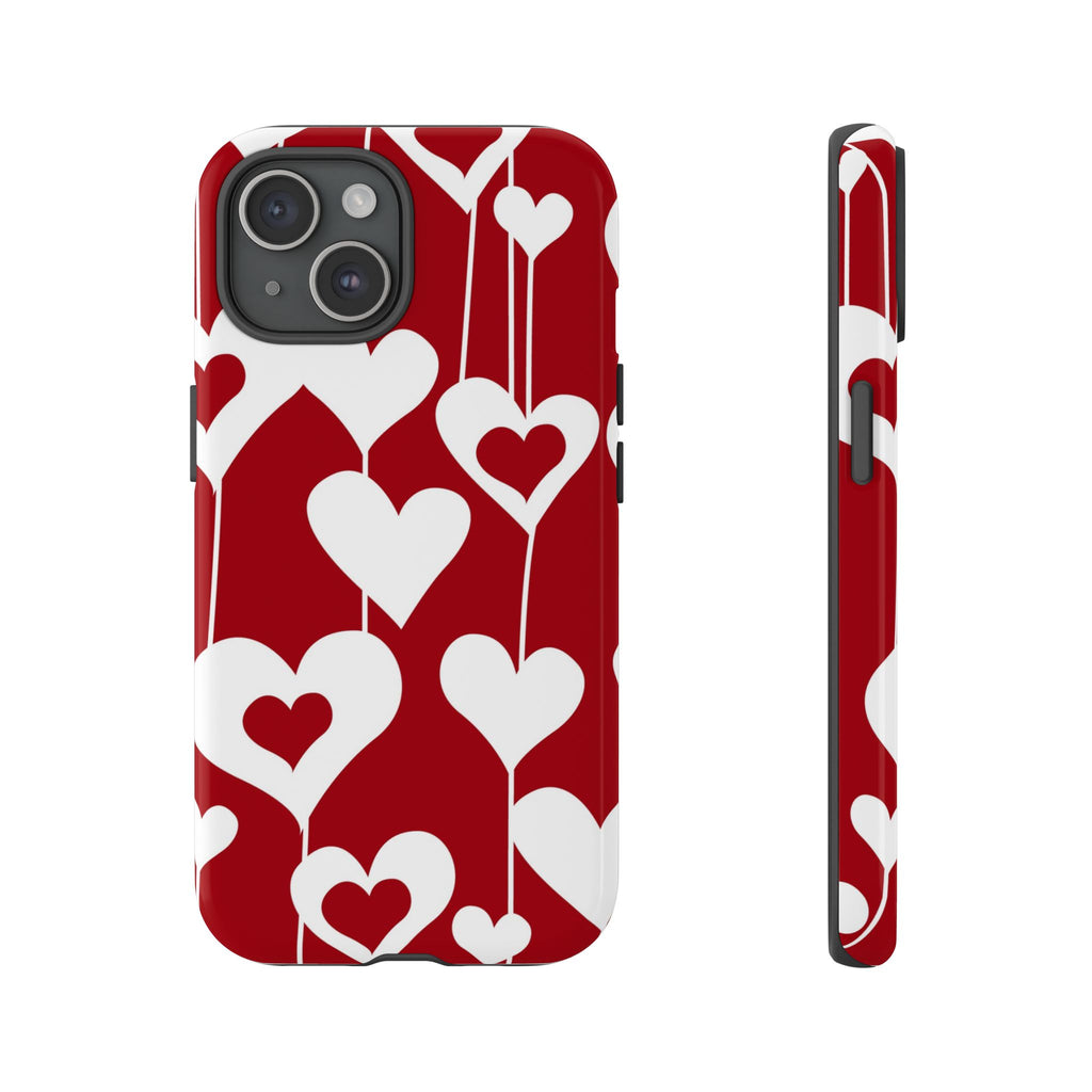 Red Dripping Hearts Tough iPhone Case - MVB STUDIO STORE