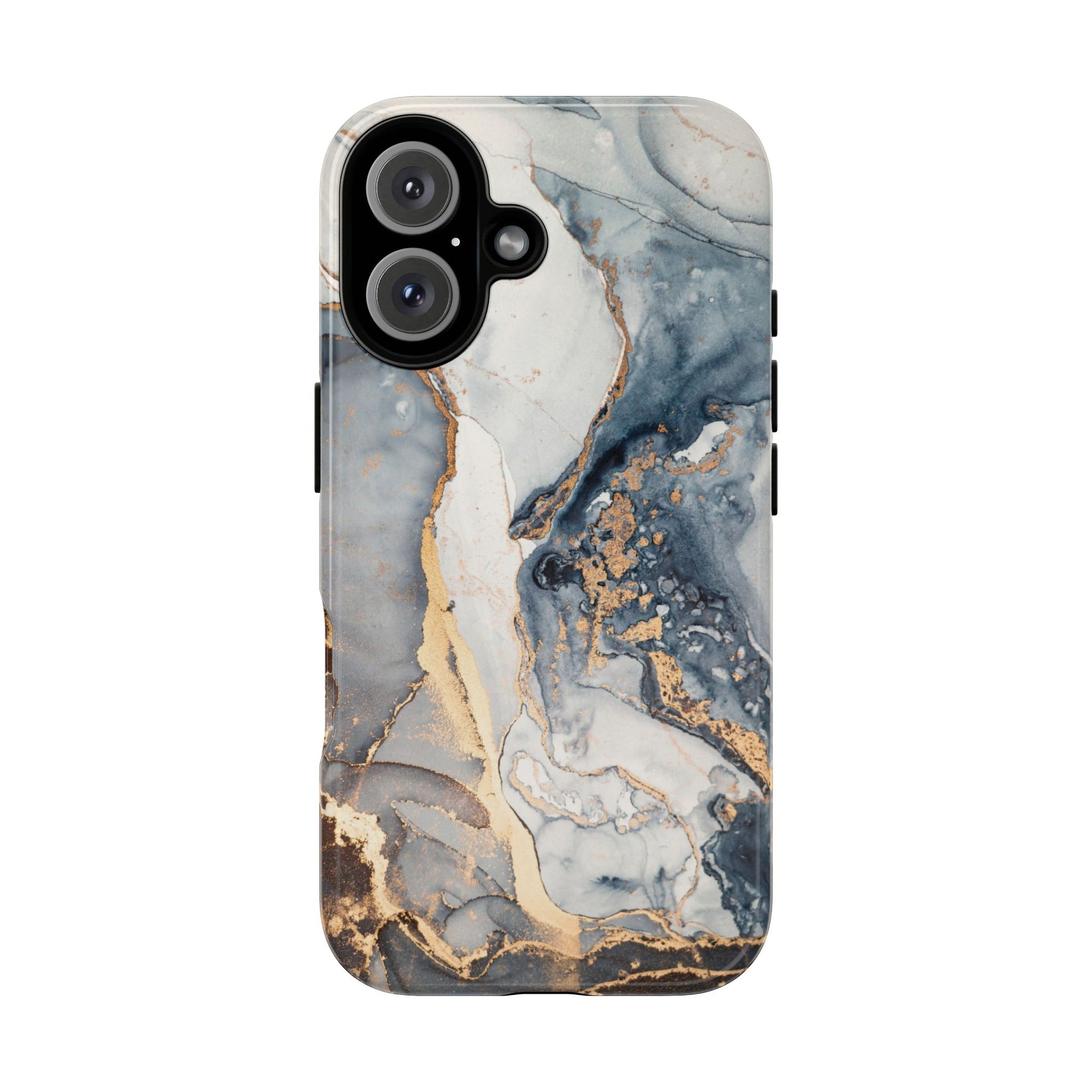 Blue Gold Marble Tough iPhone Case - MVB STUDIO STORE