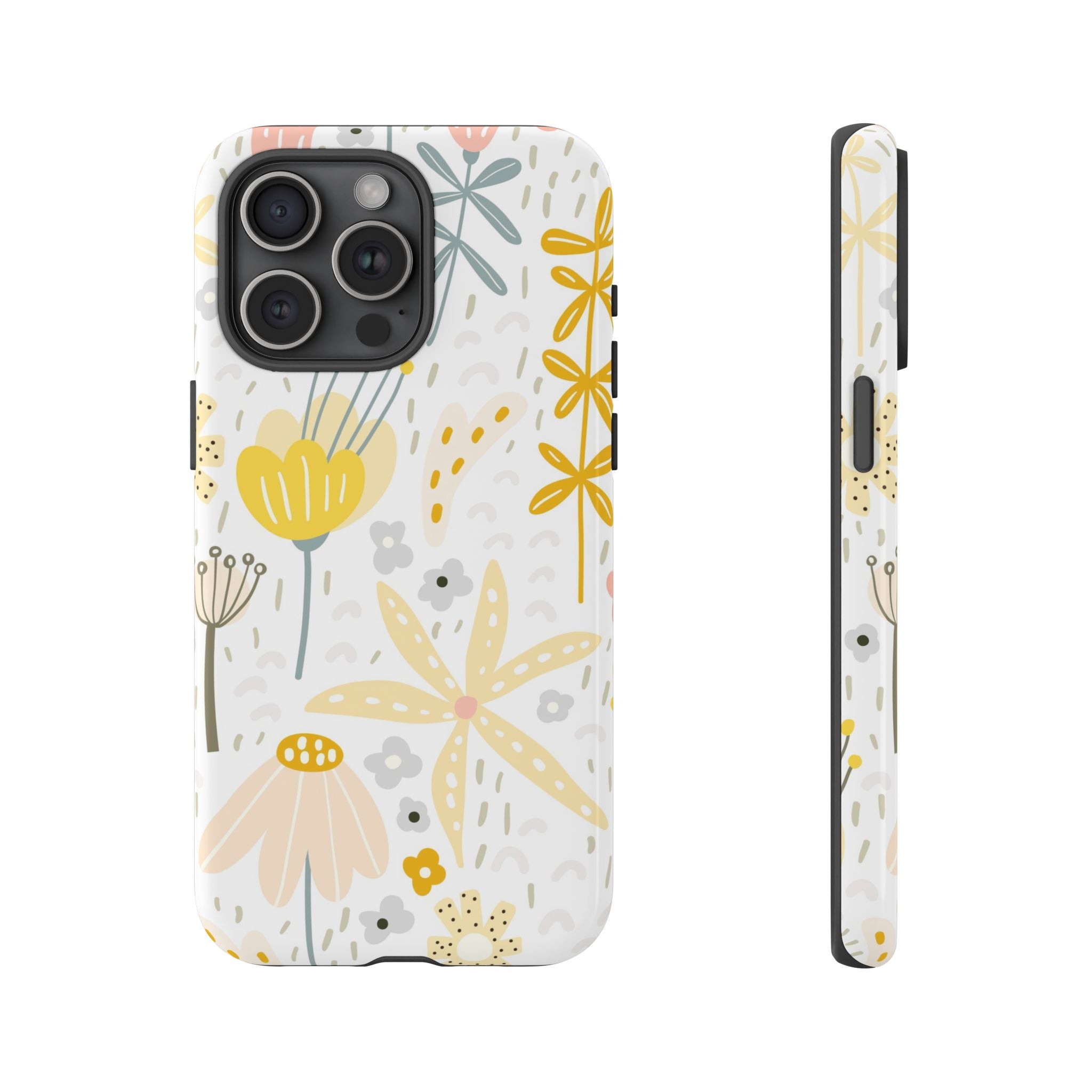Yellow Wild Flowers Tough iPhone Case - MVB STUDIO STORE