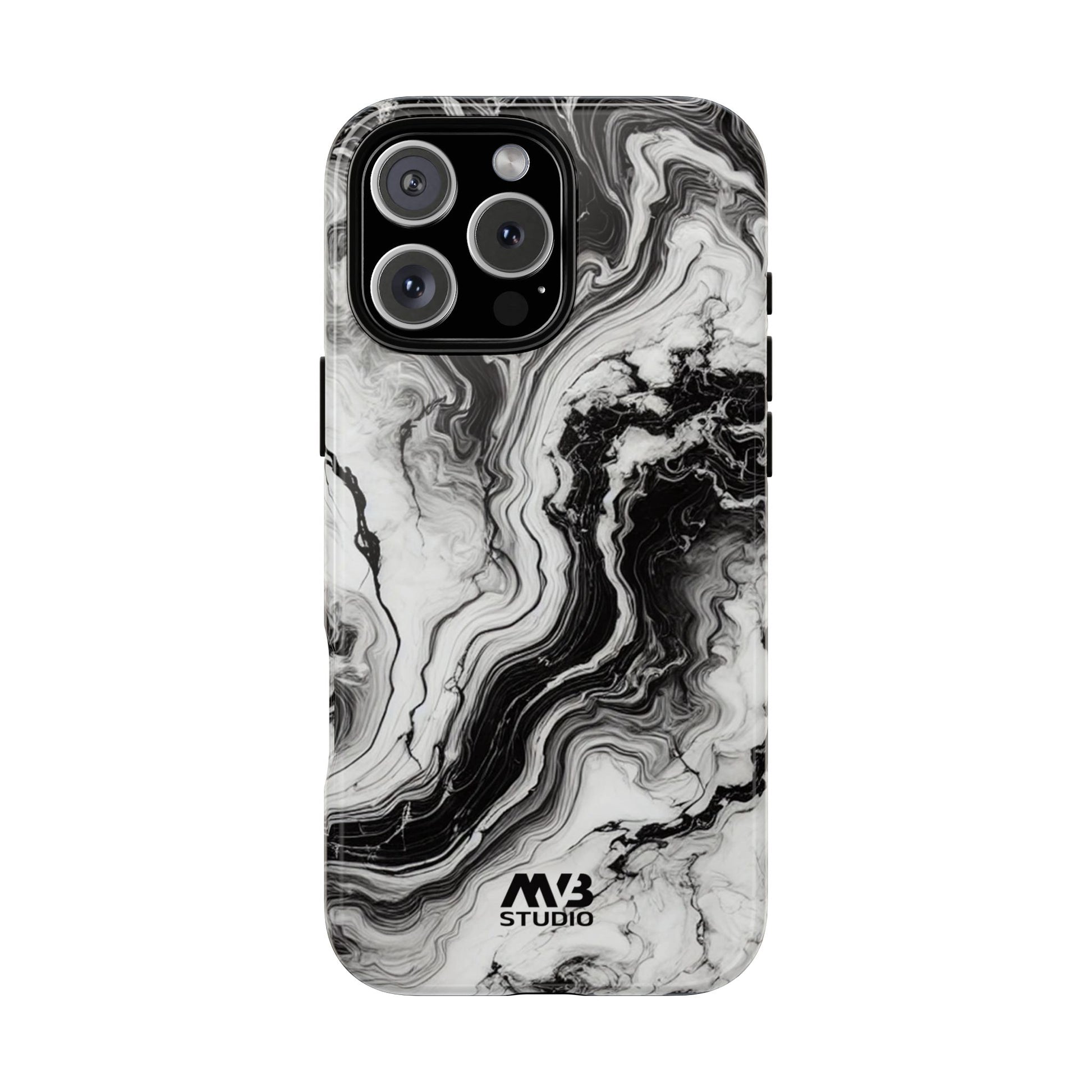 Black & White Tough iPhone Case