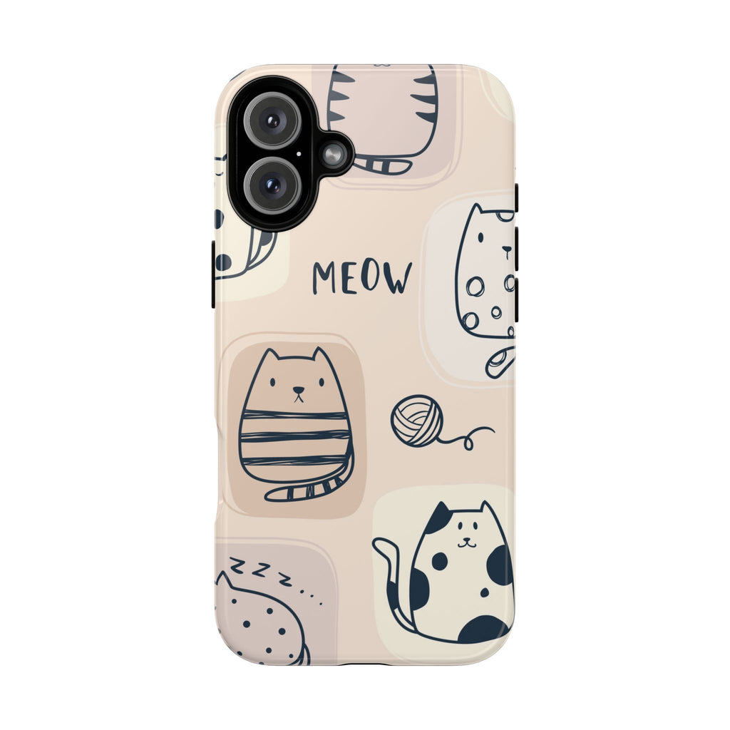 Cute Cat Drawings Tough iPhone Case - MVB STUDIO STORE