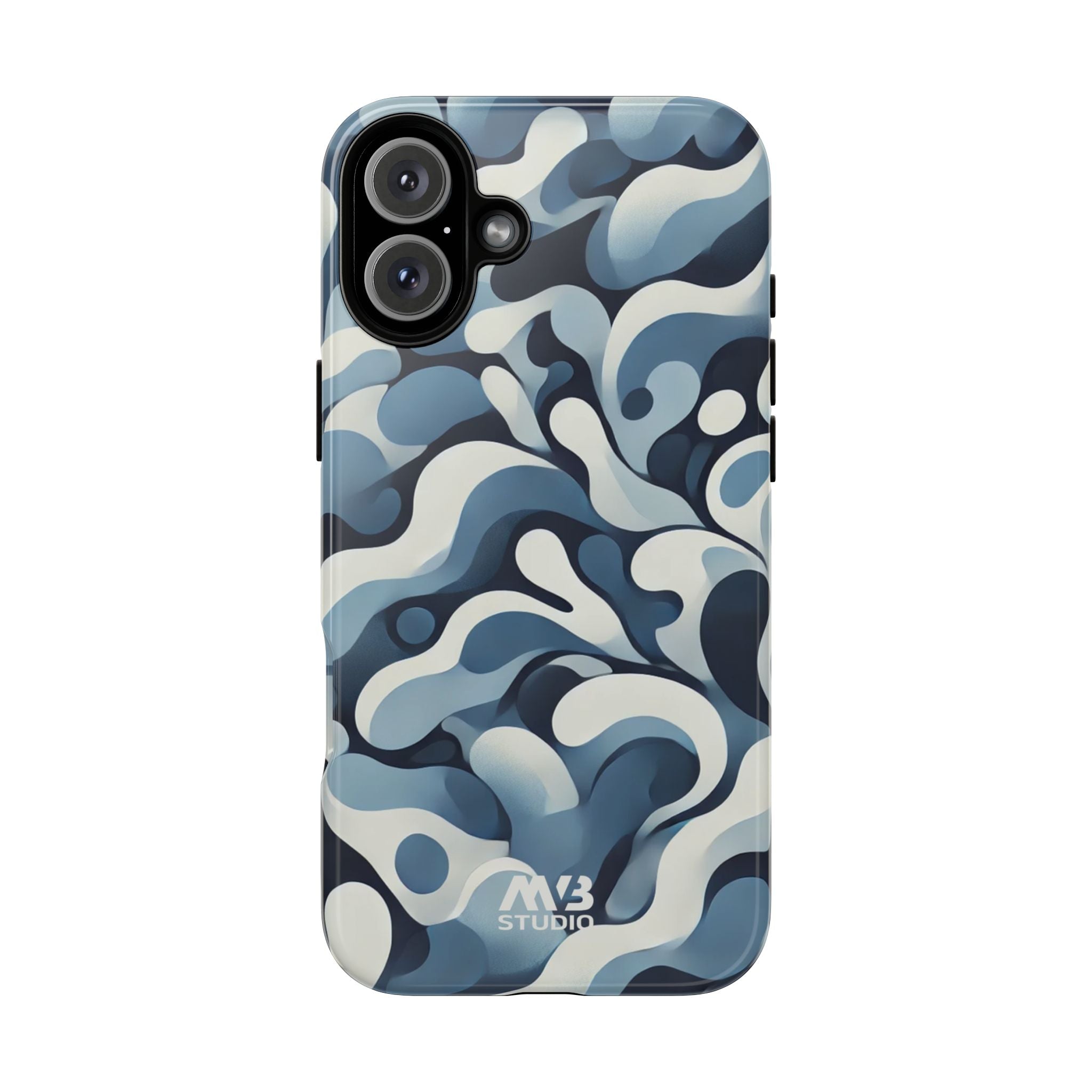 Blue Camouflage Tough iPhone Case - MVB STUDIO STORE