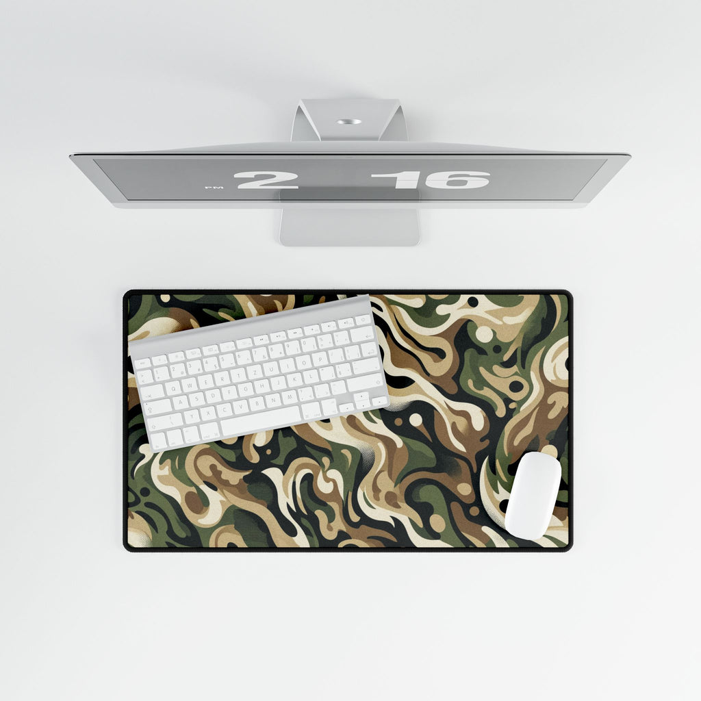 Camo Swirl XXL Desk Mat — Large Gaming & Office Mouse Pad