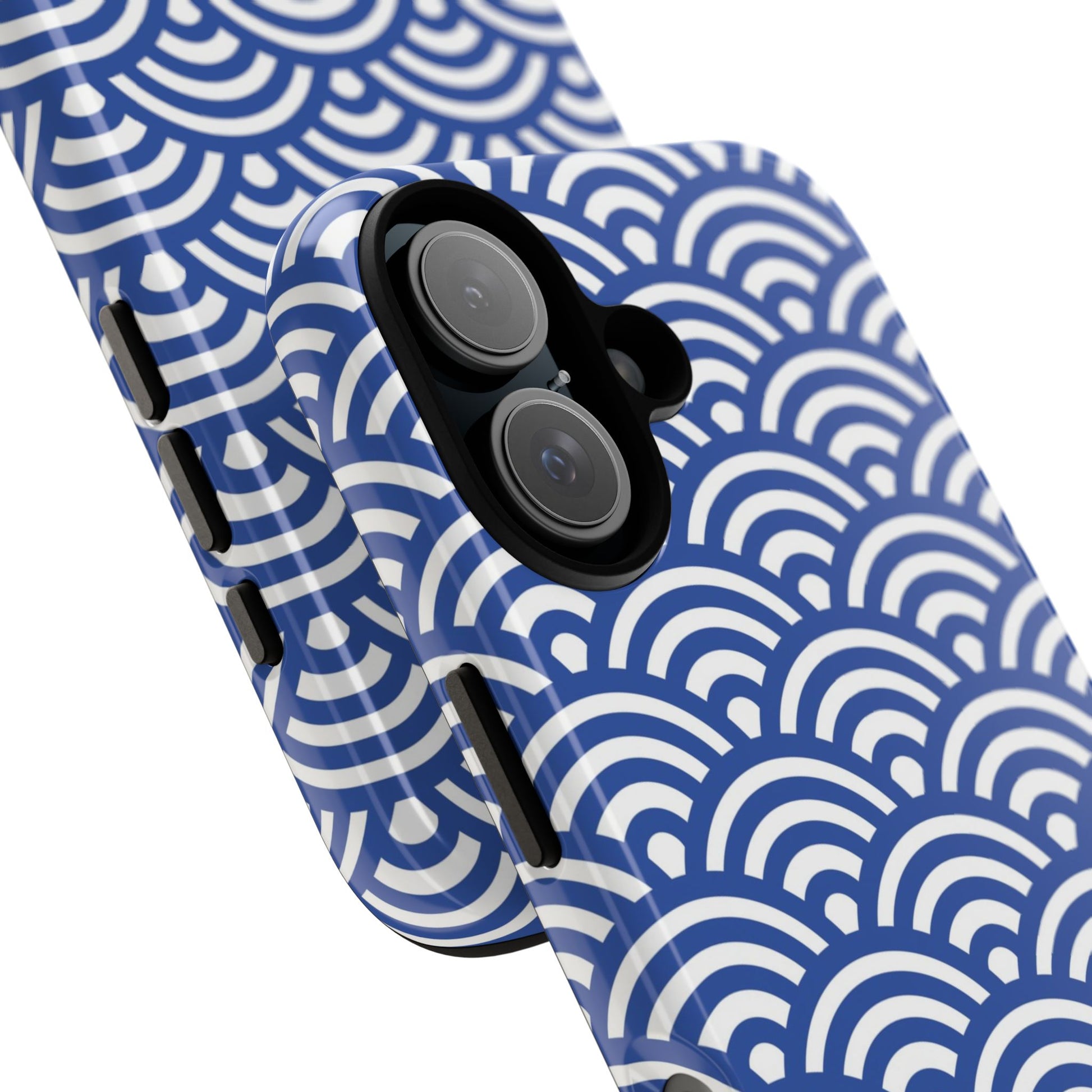 Blue Wave Pattern Tough Phone Case for iPhone 16 models