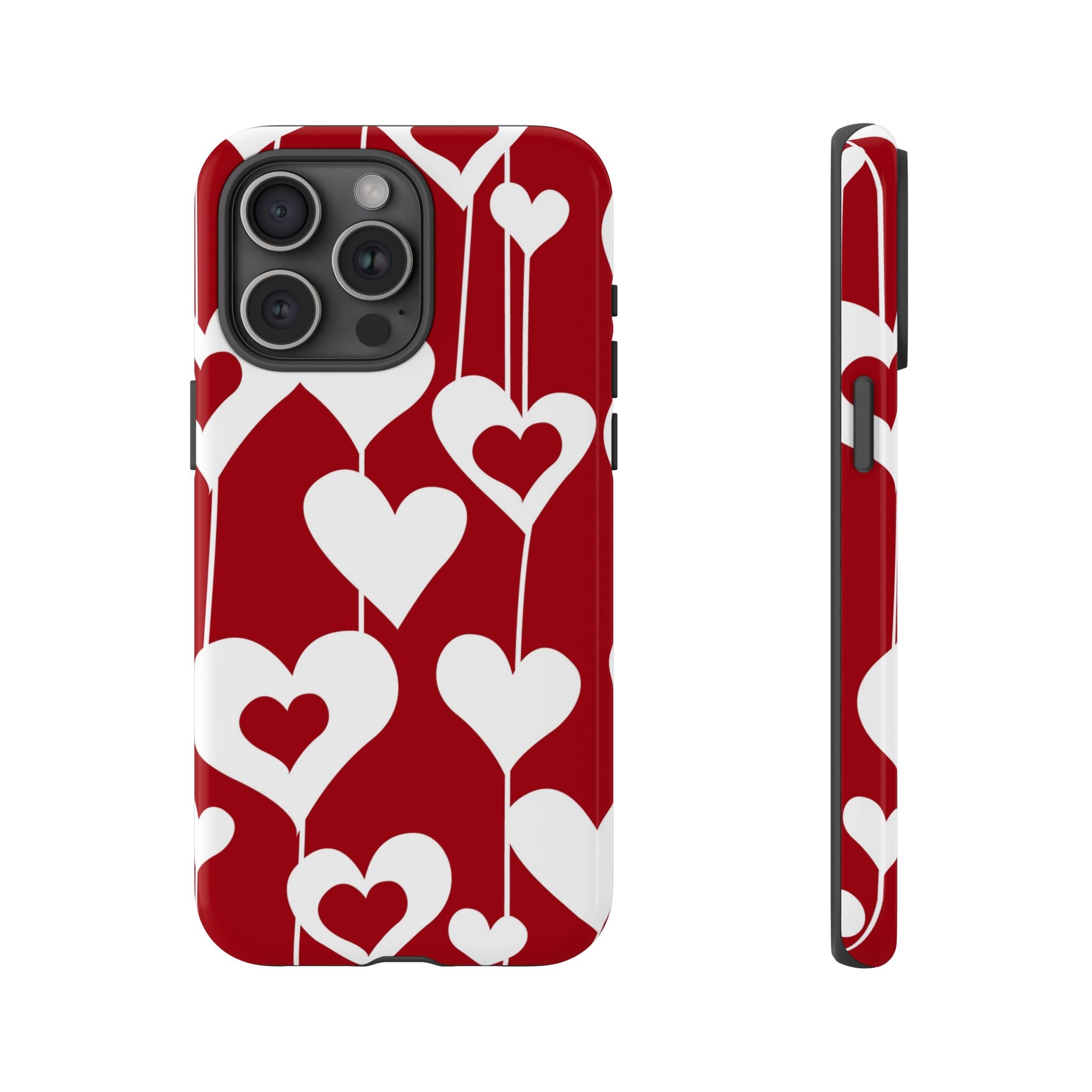 Red Dripping Hearts Tough iPhone Case - MVB STUDIO STORE