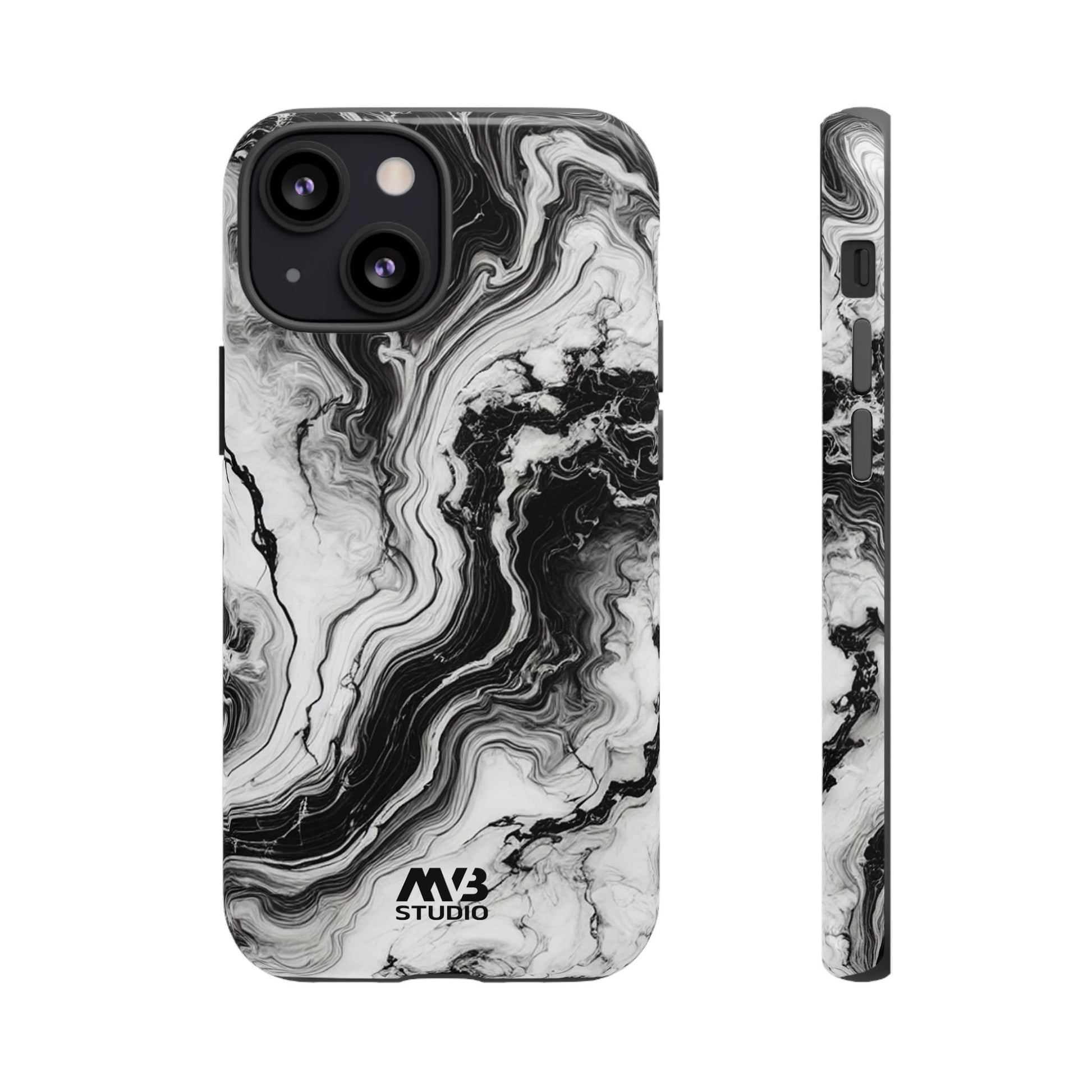 Black & White Tough iPhone Case