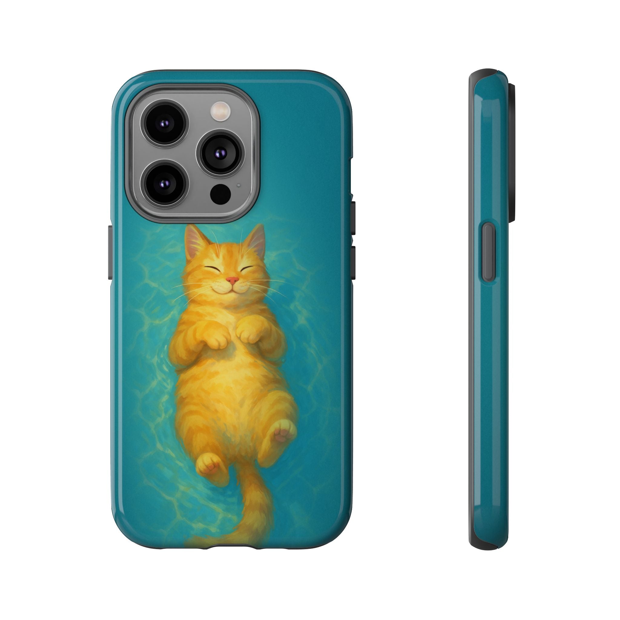 Relaxed Cat Floating iPhone Case - MVB STUDIO STORE