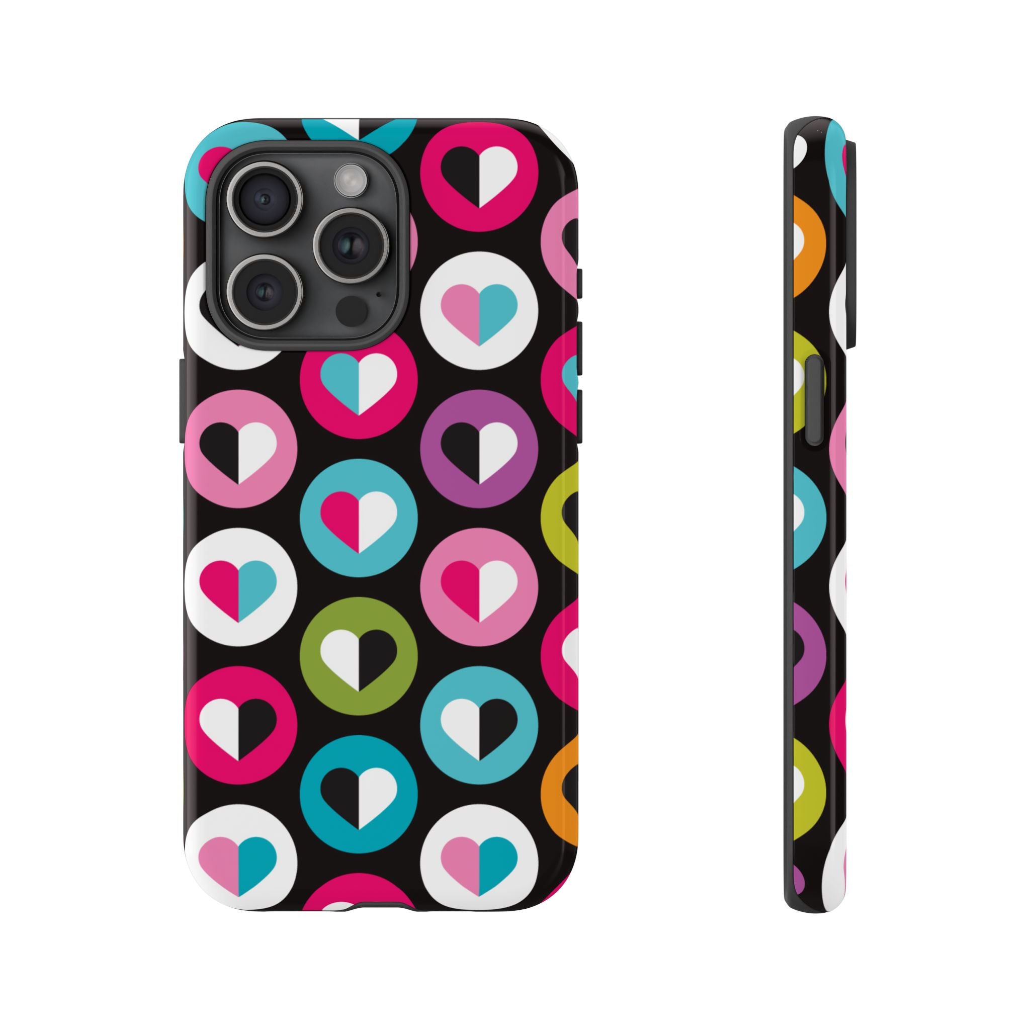 Colourful Hearts Tough iPhone Case - MVB STUDIO STORE
