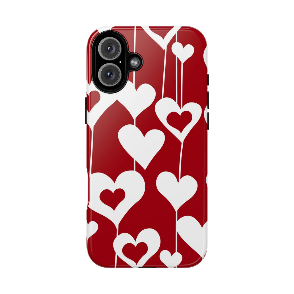 Red Dripping Hearts Tough iPhone Case - MVB STUDIO STORE