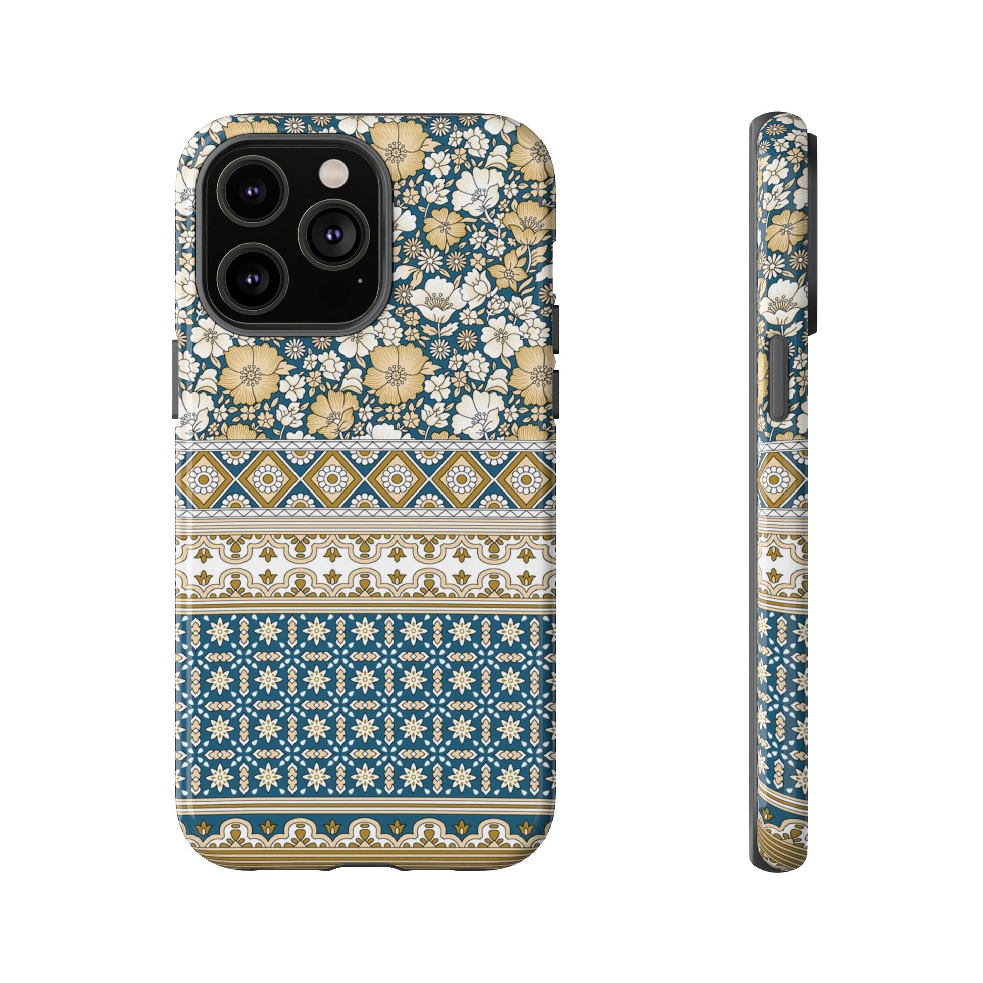 Vintage Floral Tough Phone Case for iPhone 14 models