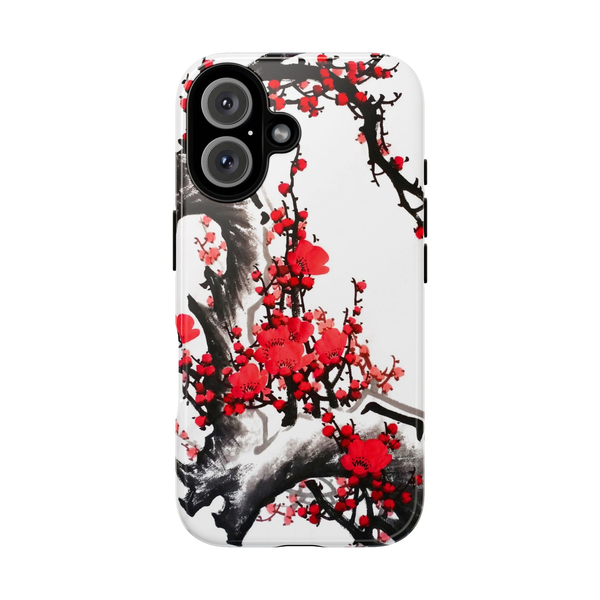 Plum Blossom Ink Tough iPhone Case - MVB STUDIO STORE