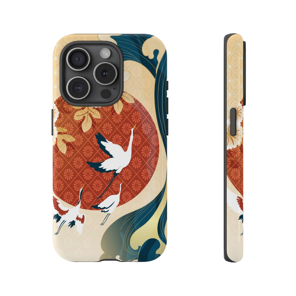 Japanese Crane Wave Tough iPhone Case - MVB STUDIO STORE