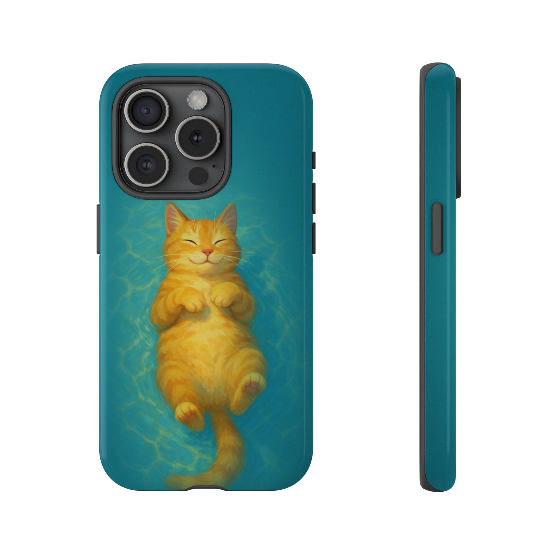 Relaxed Cat Floating iPhone Case - MVB STUDIO STORE
