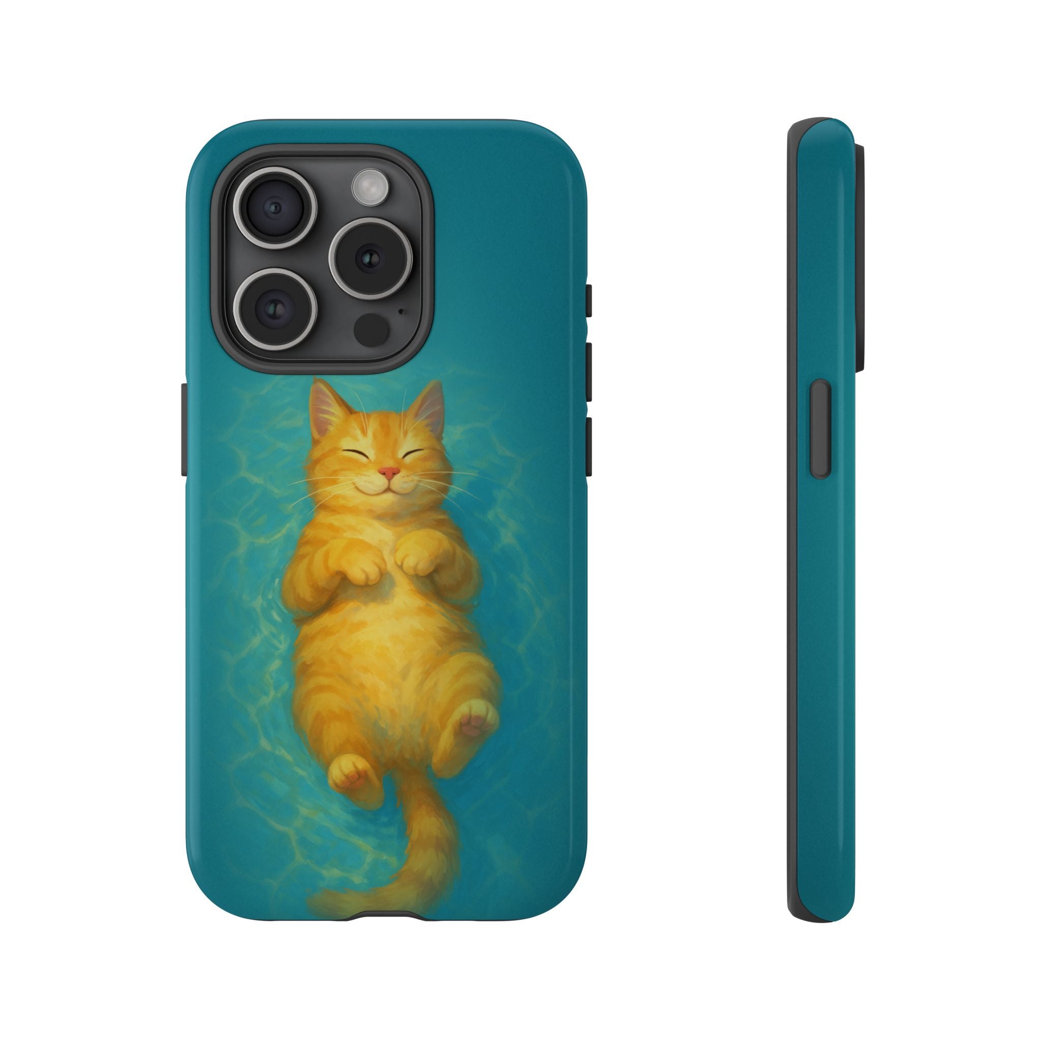 Relaxed Cat Floating iPhone Case - MVB STUDIO STORE