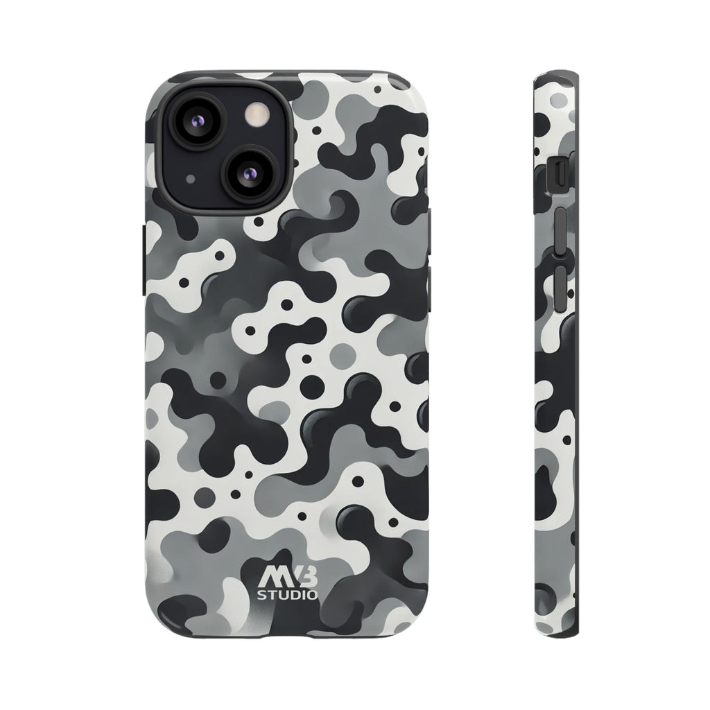 Black & White Camouflage Tough iPhone Case - MVB STUDIO STORE