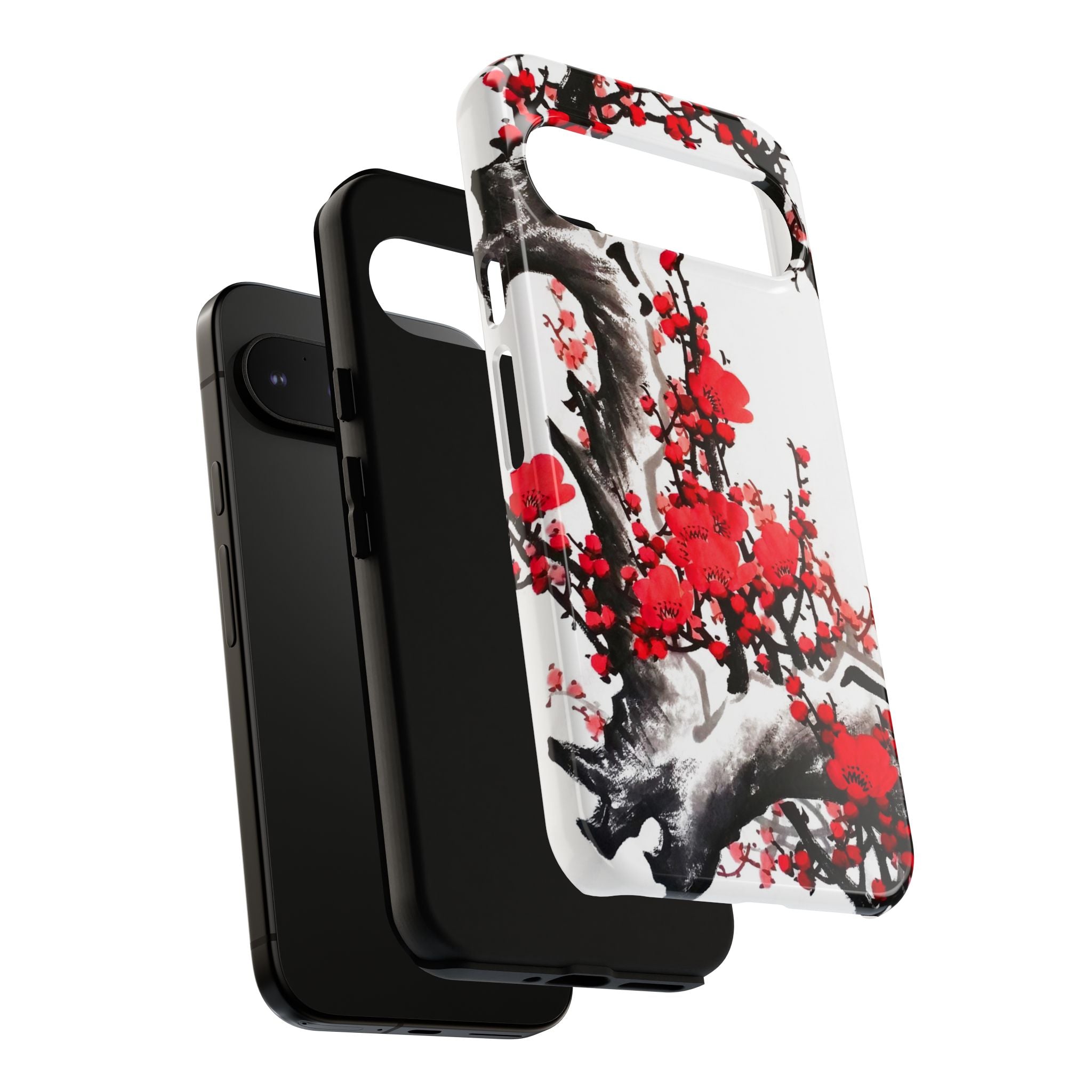 Plum Blossom Ink Tough Phone Case