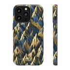 Blue & Gold Terrains Tough iPhone Case - MVB STUDIO STORE
