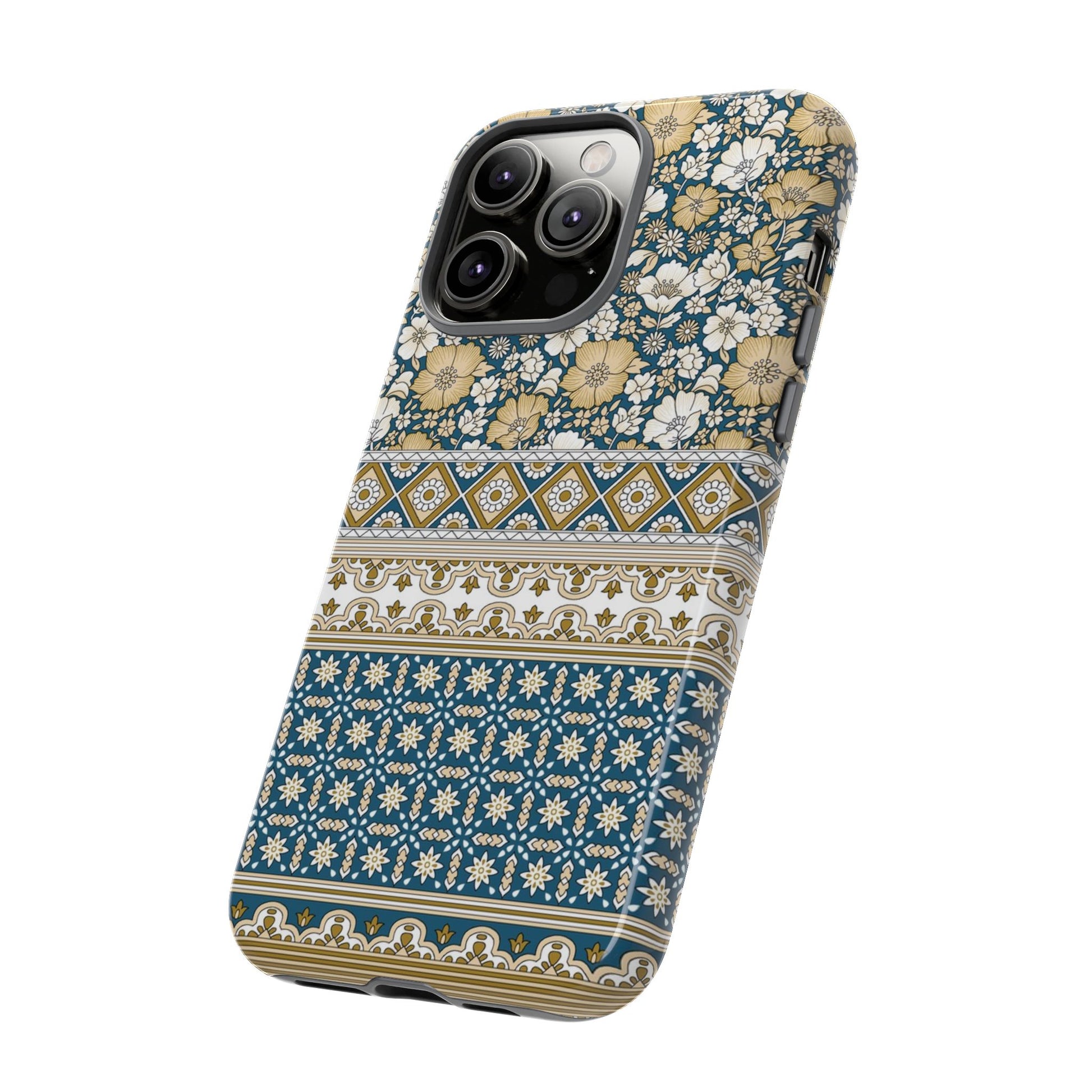 Vintage Floral Tough Phone Case for iPhone 14 models