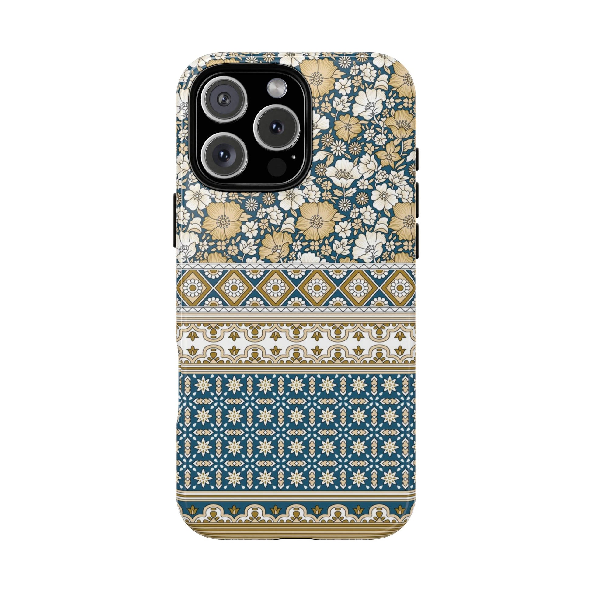 Vintage Floral Tough Phone Case for iPhone 16 models