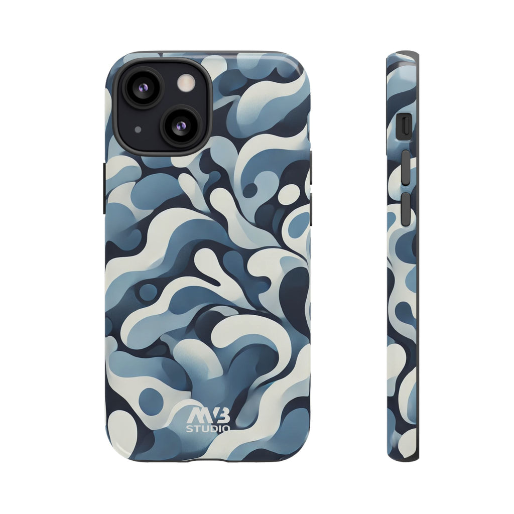 Blue Camouflage Tough iPhone Case - MVB STUDIO STORE