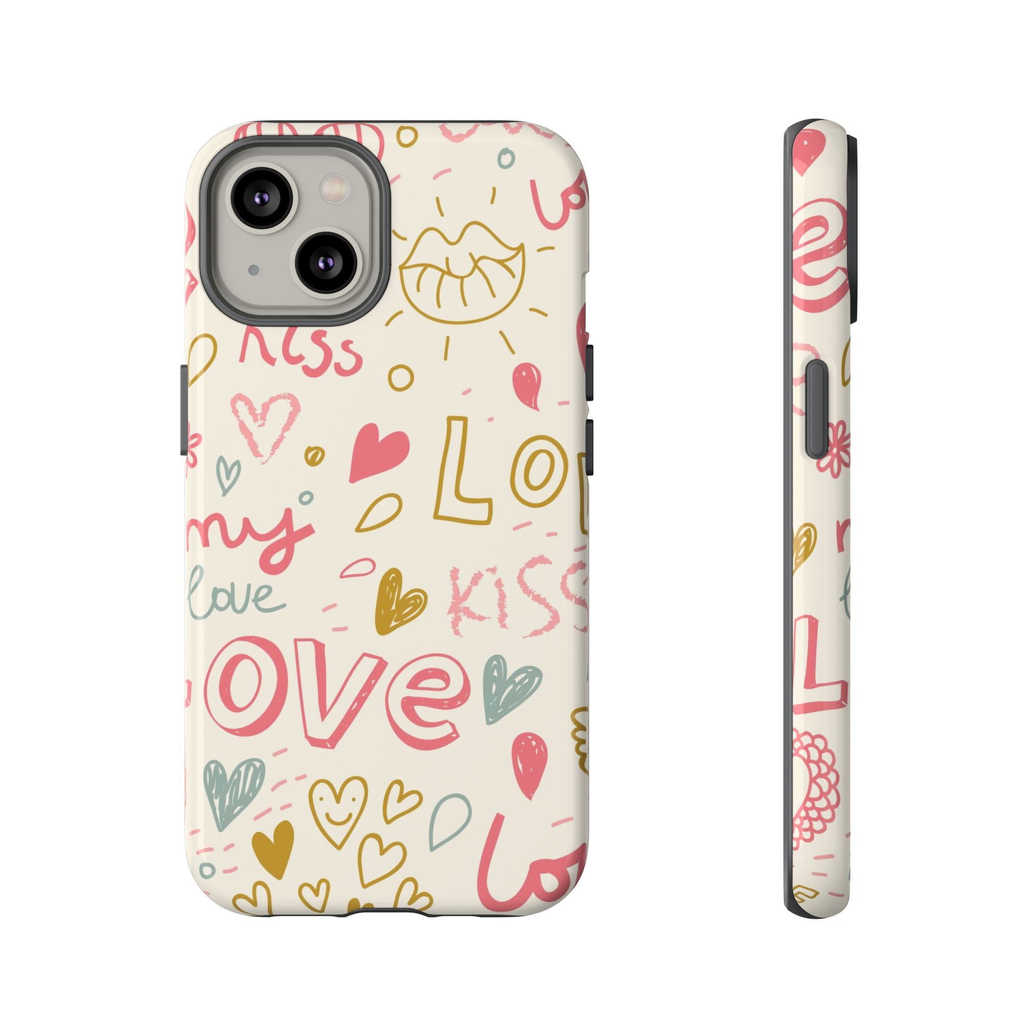 Kiss. Love. Tough iPhone Case - MVB STUDIO STORE