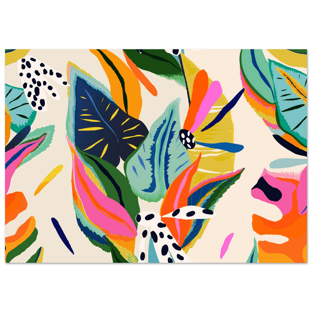 Abstract Flowers Poster