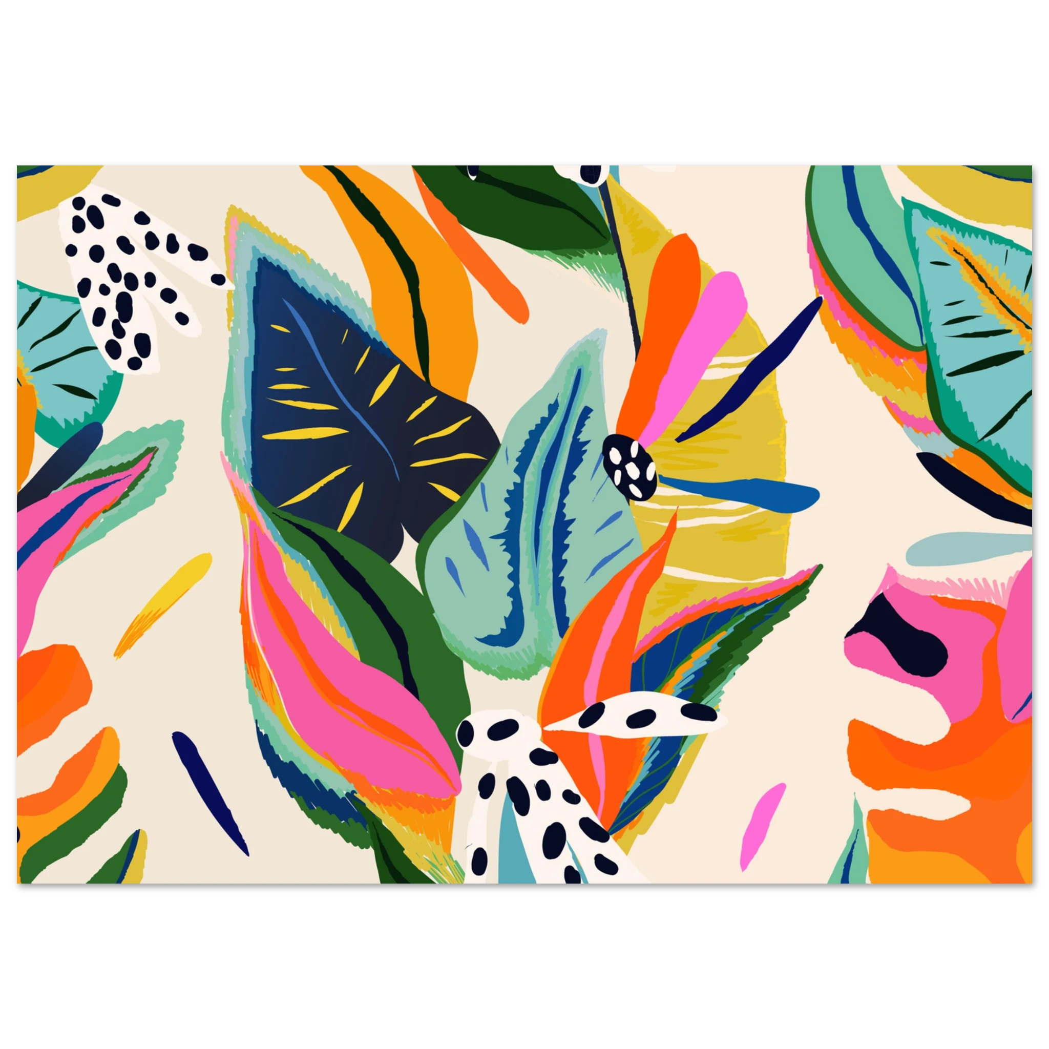 Abstract Flowers Poster