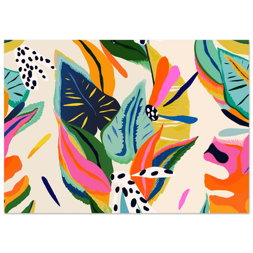 Abstract Flowers Poster