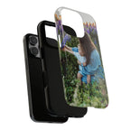 Add Your Photo Tough Case iPhone 16 Pro Max Layers picking lavender outside mother and child