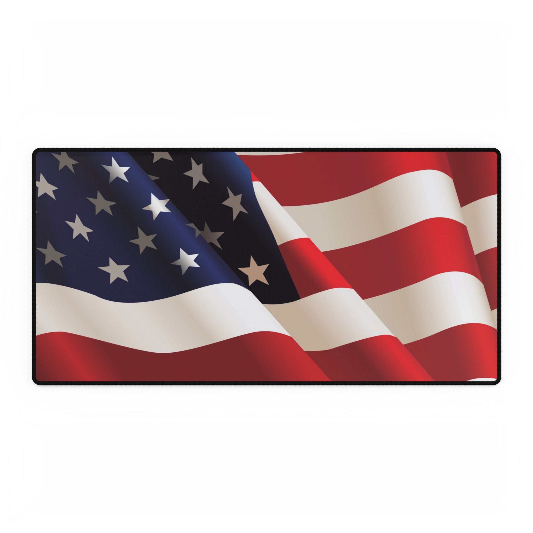 American flag on a white background mouse pad