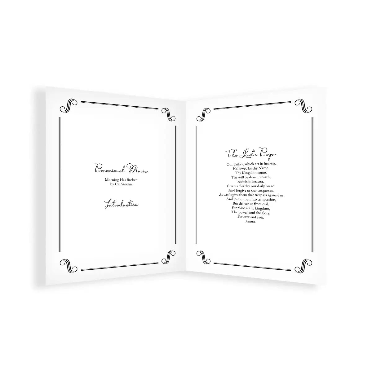 Simple border design of funeral order of service by MVB STUDIO
