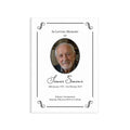 Funeral order of service with a photo of an older man on a white background by MVB STUDIO