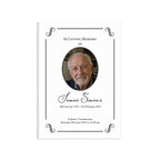 Funeral order of service with a photo of an older man on a white background by MVB STUDIO