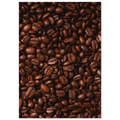 Close-up of coffee beans on a white background
