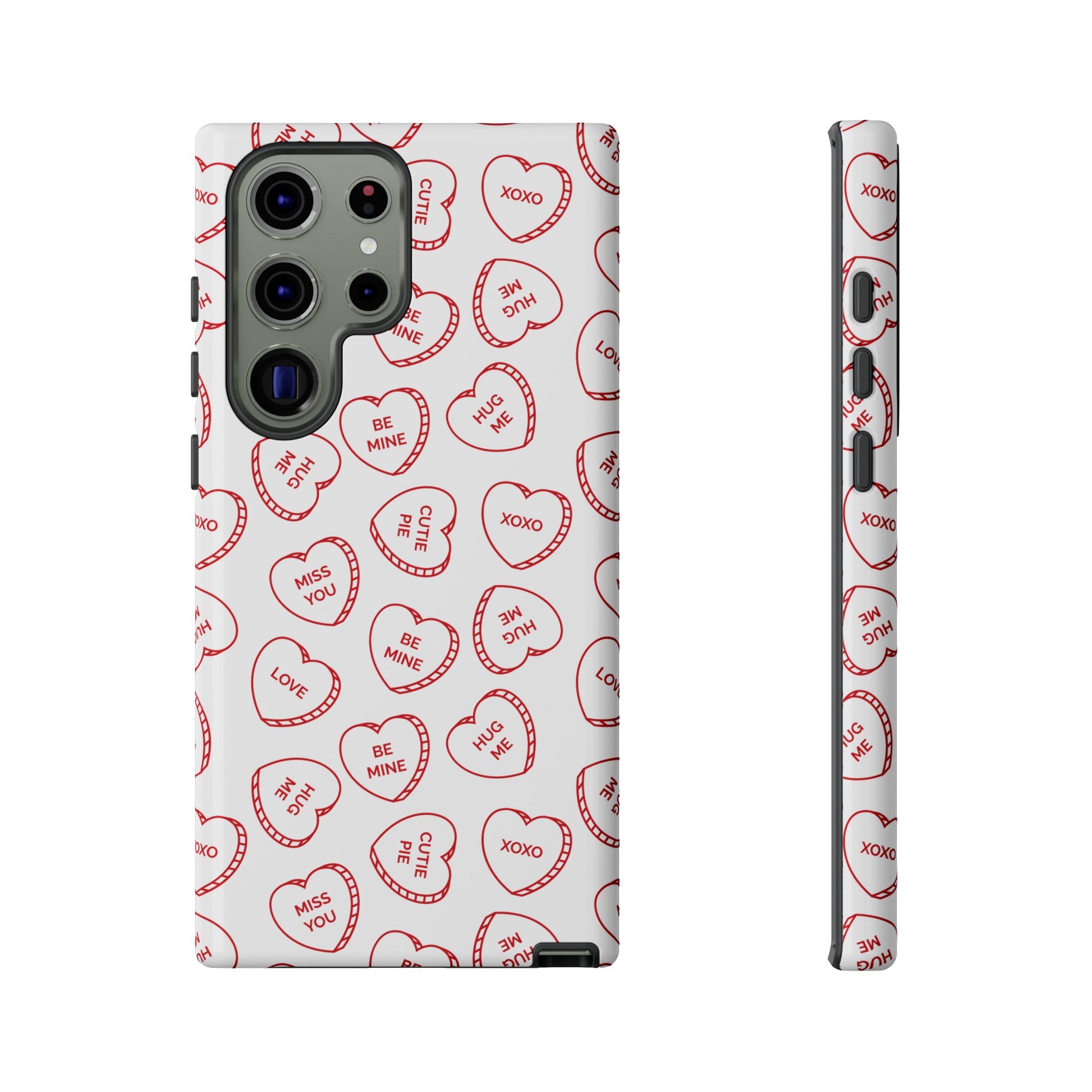 Conversional Hearts Tough Samsung Galaxy S23 Plus Phone Case heart patterns