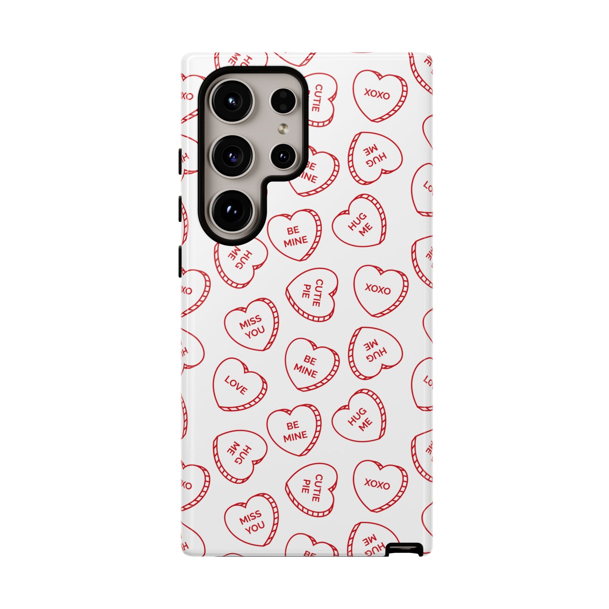 Conversional Hearts Tough Samsung Galaxy S24 Ultra Phone Case 3 big camera and 2 small ones