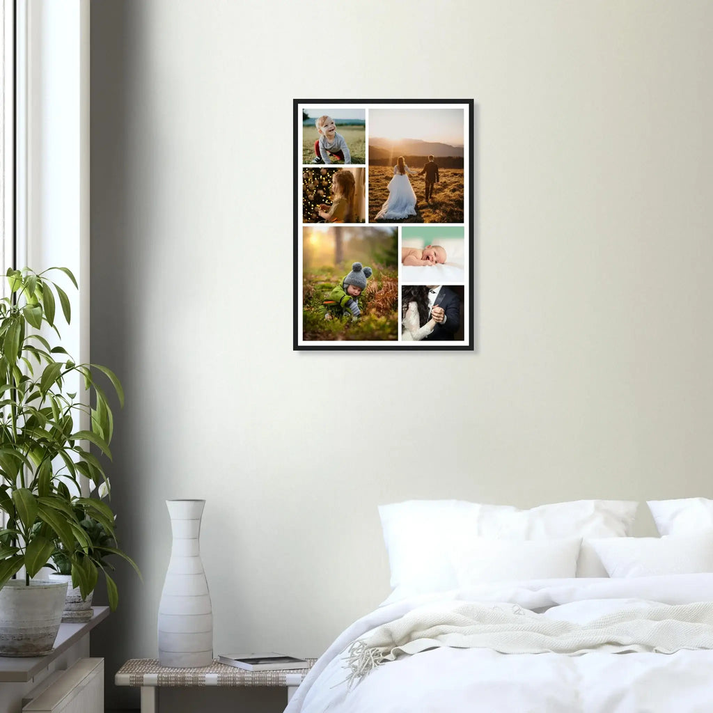 Custom Family Photo Wooden Framed Poster - A2