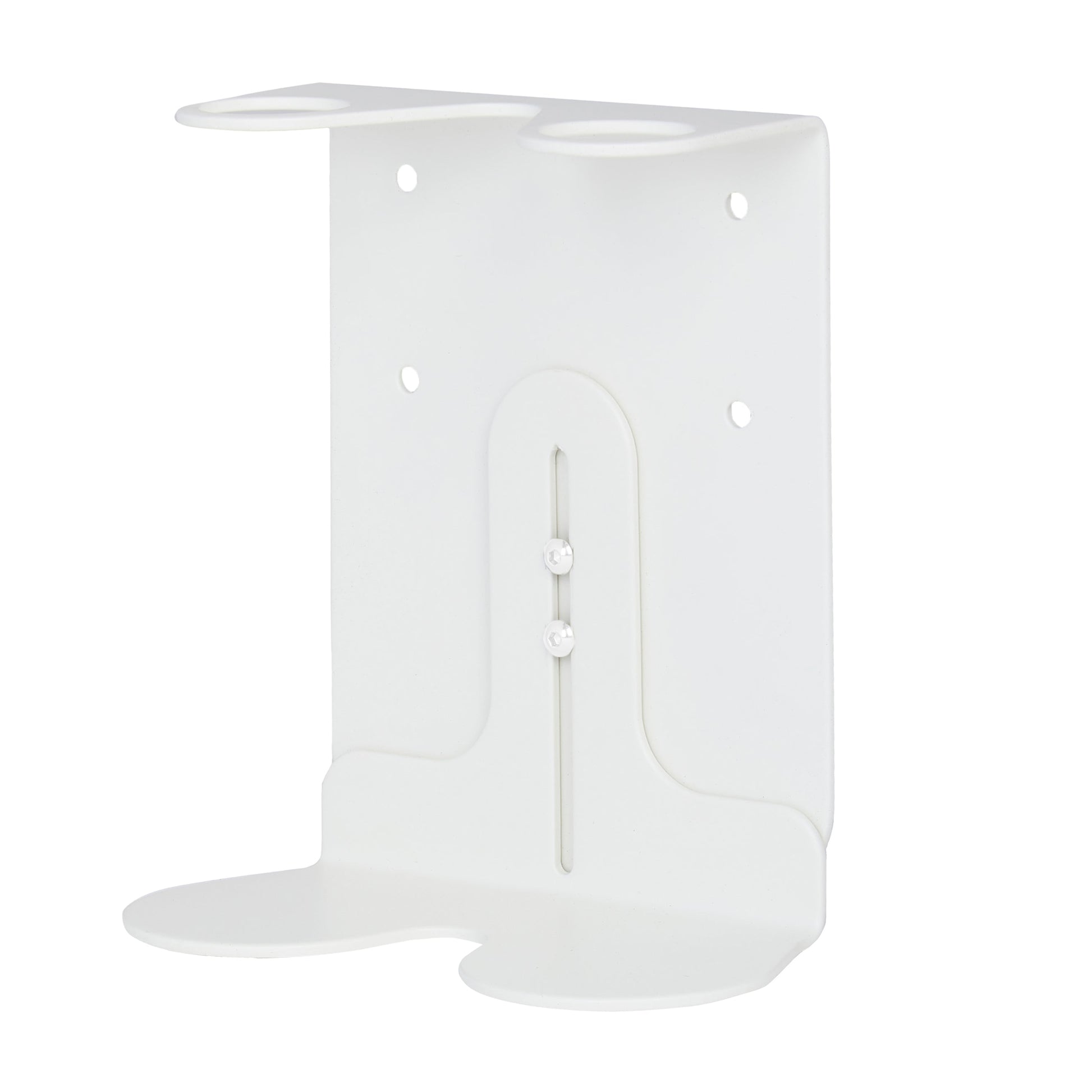 White metal bracket on a white background