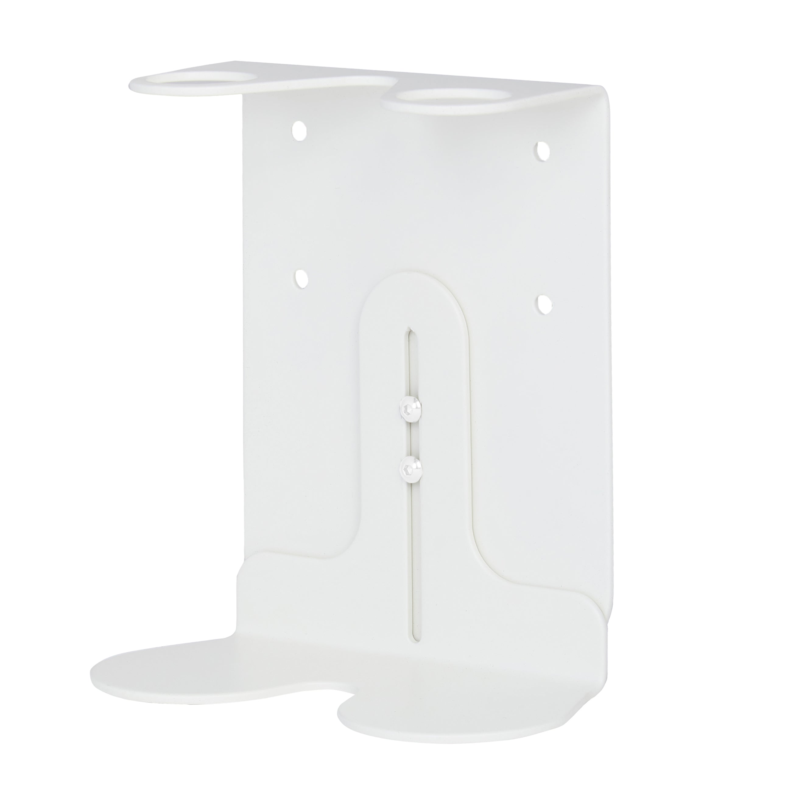 White metal bracket on a white background