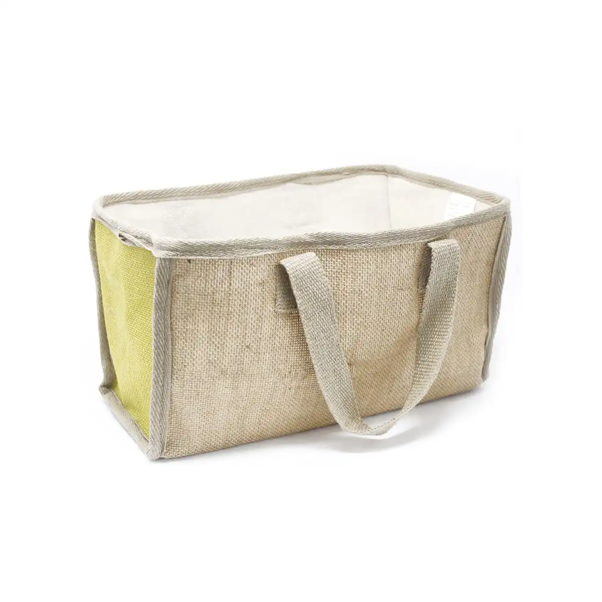 Eco-Friendly Jute & Cotton Shopping Basket - Olive