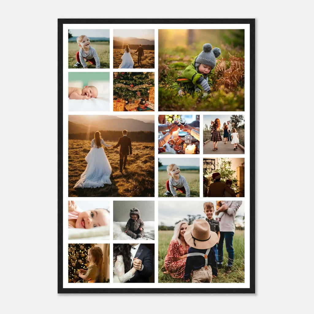 Family Photo Wall Decor Wooden Framed Poster - A2