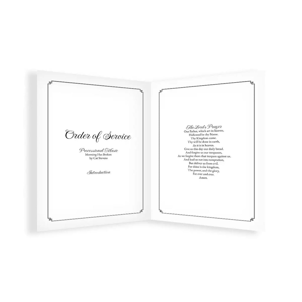 Forget-Me-Not Cross Funeral Order of Service
