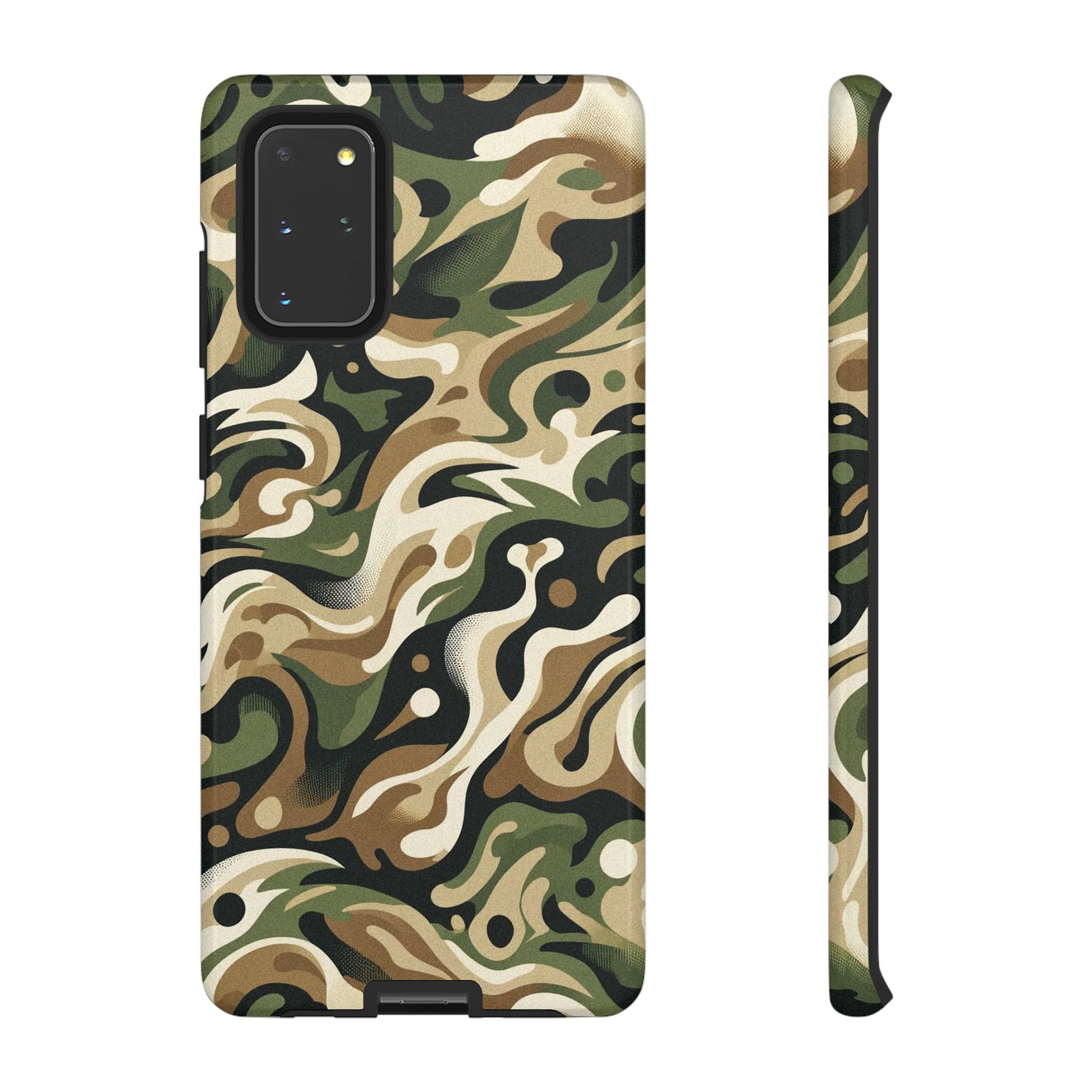 Green Camo Tough Samsung Galaxy S20 Phone Case green, mud, brown and earth colours perfect for outdoor lovers from MVB STUDIO official store.