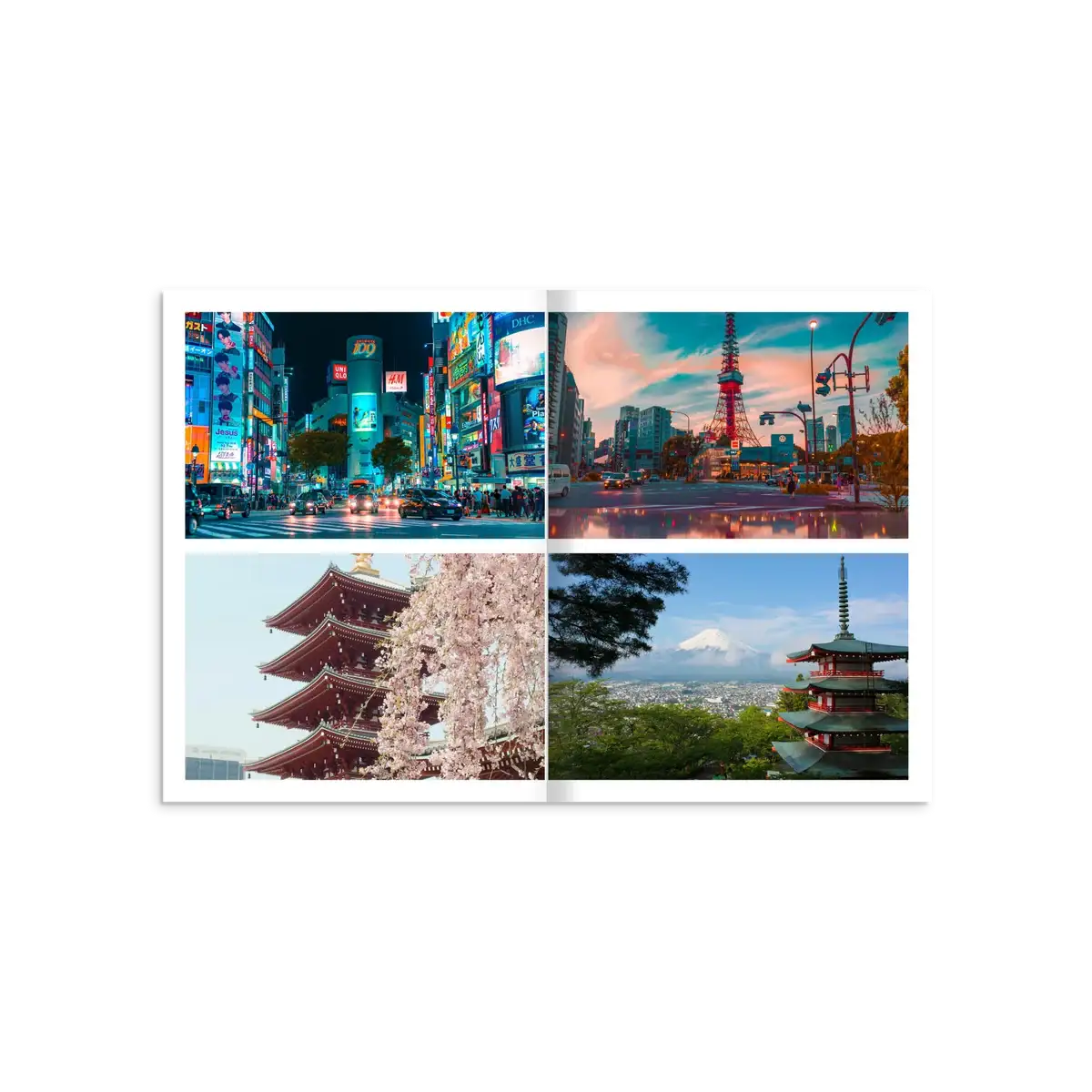 Japan Travel Photo Book with images of Japanese City and landscape