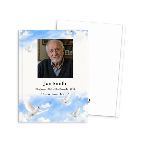 Blue Sky Doves Memorial Book by MVB STUDIO