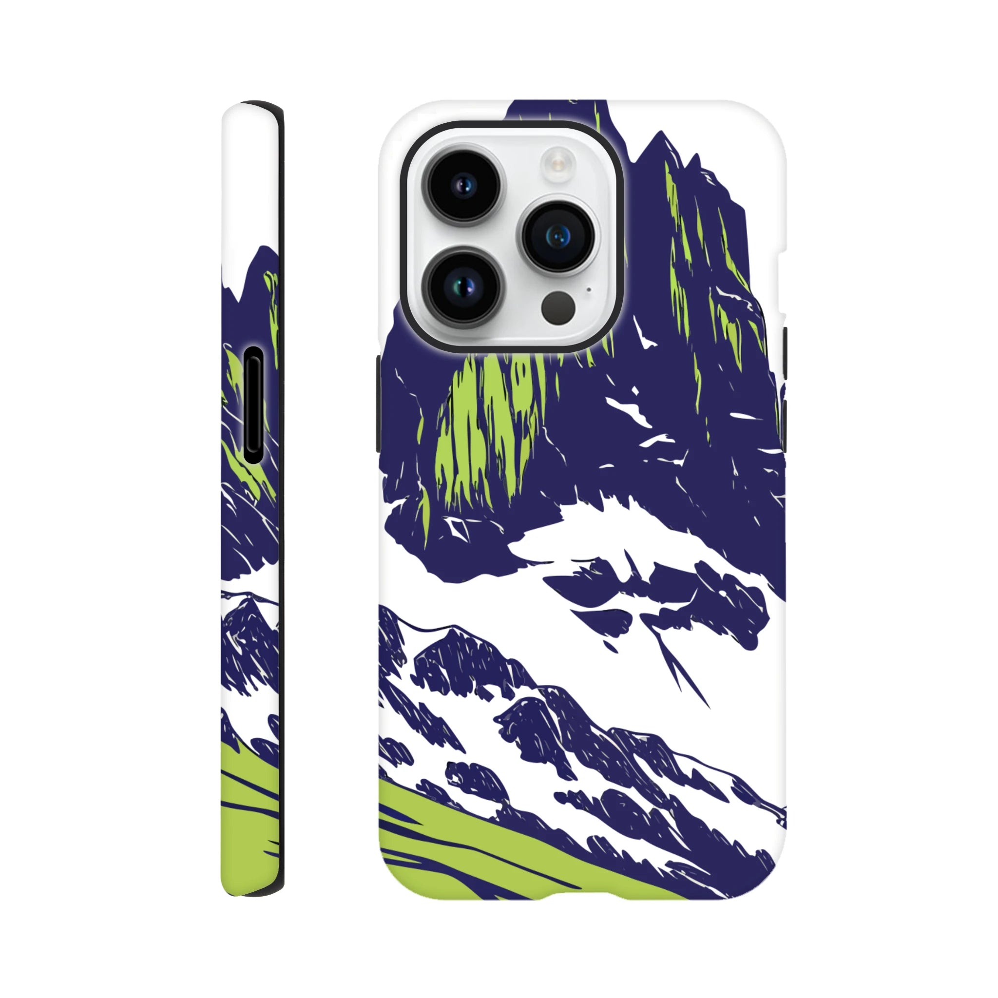 Mountain iPhone Pro Max Case with mountain design on a white background